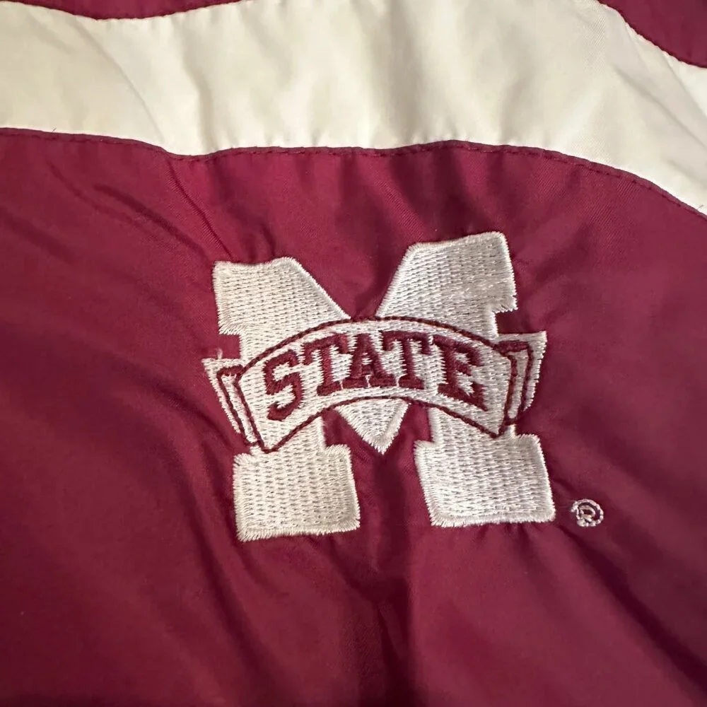 RED OAK SPORTS WEAR YOUTH RED MISSISSIPPI BULLDOGS HOODED JACKET XL